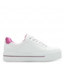 Jana női sportos fűzős cipzáras fehér-fuxia félcipő 23767-43-153 07467