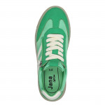 Jana női sportos fűzős cipzáras zöld-fehér sneaker félcipő 23784-44-700 07470