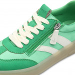 Jana női sportos fűzős cipzáras zöld-fehér sneaker félcipő 23784-44-700 07470