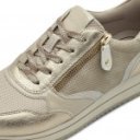 Jana női sportos sneaker fűzős cipzáras félcipő arany-bézs mix 23774-43-499 07477