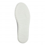 Jana női sportos fűzős cipzáras fehér-rosegold félcipő 23660-42-152 07479