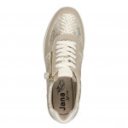 Jana női sportos sneaker fűzős cipzáras félcipő arany-bézs mix 23776-44-929 07480