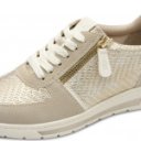 Jana női sportos sneaker fűzős cipzáras félcipő arany-bézs mix 23776-44-929 07480