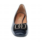 eSKa női lakkbőr sötétkék körömcipő 2176 07475