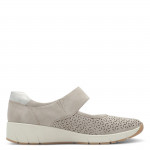 Jana Soft Line női taupe színú tépőzáras félcipő 24664-42-341 07483