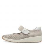 Jana Soft Line női taupe színú tépőzáras félcipő 24664-42-341 07483