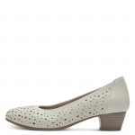Jana Soft Line női bézs lyukacsos körömcipő 22363-44-400 07486