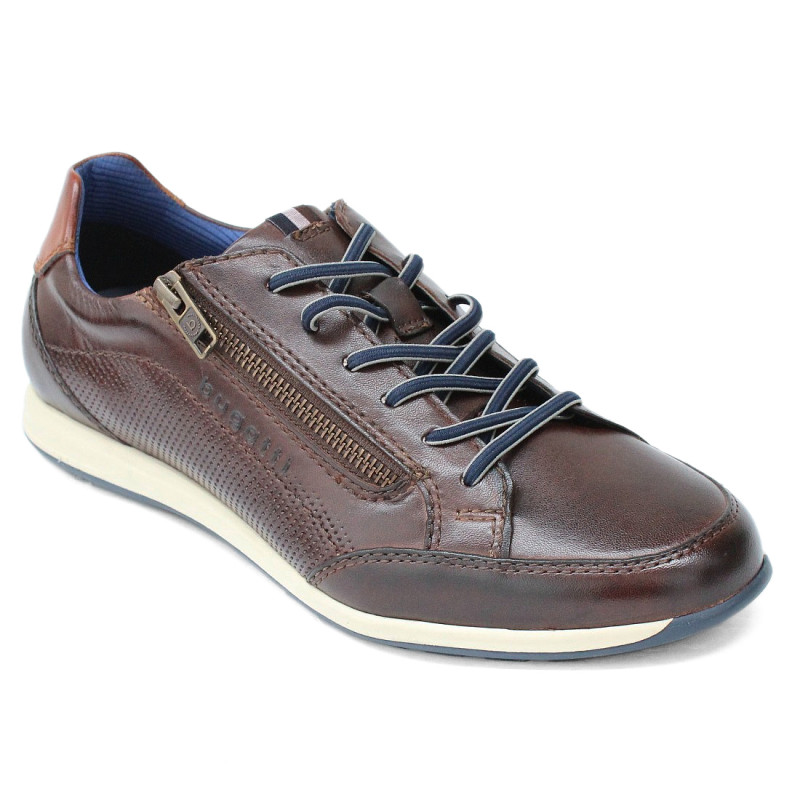 Bugatti férfi sneaker fűzős cipzáras bőr félcipő 311-A9Q13-4100-6000 07484