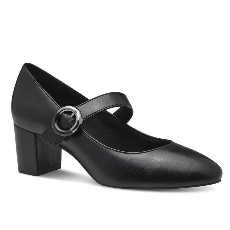 Marco Tozzi női tépőzáras fekete félcipő 24402-44-001 07492