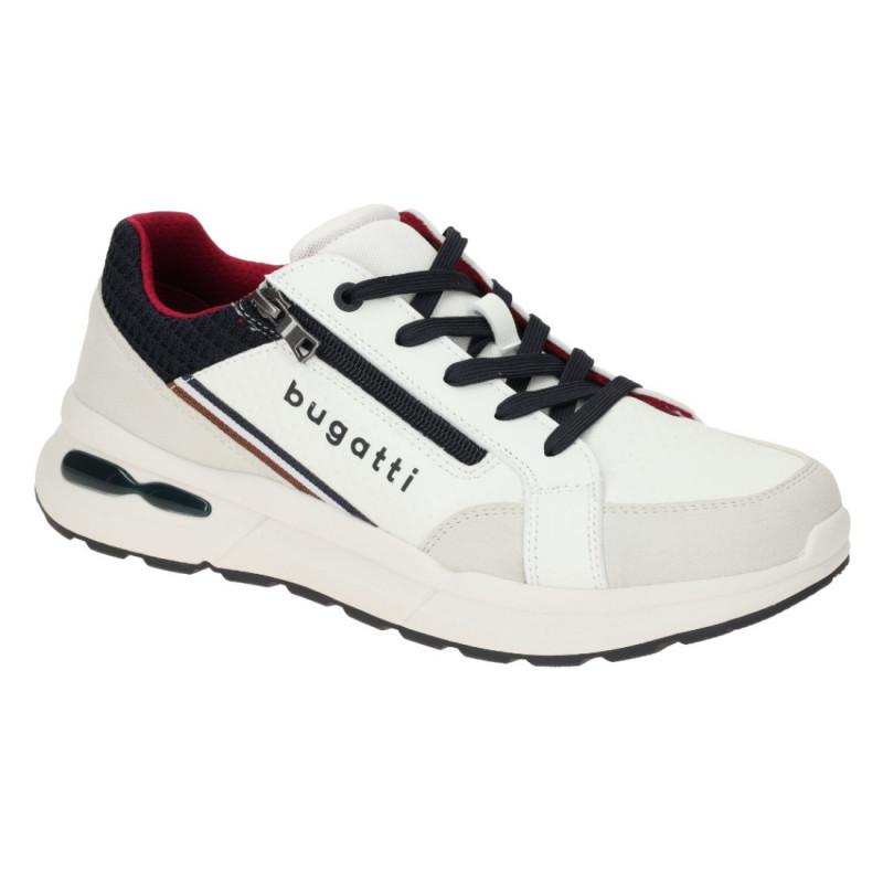 Bugatti férfi sneaker fűzős cipzáras fehér mix félcipő 321-ASL01-5055-2012 07498