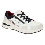 Bugatti férfi sneaker fűzős cipzáras fehér mix félcipő 321-ASL01-5055-2012 07498 Férfi Bugatti