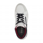 Bugatti férfi sneaker fűzős cipzáras fehér mix félcipő 321-ASL01-5055-2012 07498