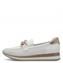 Jana női mokaszin félcipő fehér rosegold mix  24766-42-152 07520