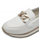 Jana női mokaszin félcipő fehér rosegold mix  24766-42-152 07520