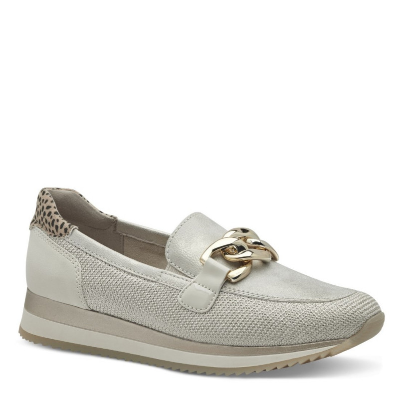 Jana női mokaszin félcipő bézs arany mix 24766-42-499 07523