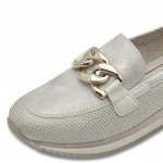 Jana női mokaszin félcipő bézs arany mix 24766-42-499 07523