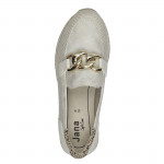 Jana női mokaszin félcipő bézs arany mix 24766-42-499 07523