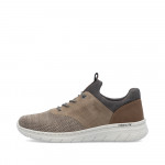 Rieker férfi bézs bebújós sneaker félcipő gumis díszfűzővel 13150-64