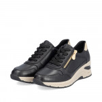 Rieker női sportos fűzős cipzáras sneaker félcipő N9301-00