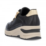 Rieker női sportos fűzős cipzáras sneaker félcipő N9301-00