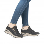 Rieker női sportos fűzős cipzáras sneaker félcipő N9301-00