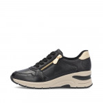 Rieker női sportos fűzős cipzáras sneaker félcipő N9301-00