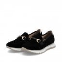 Rieker női bebújós fekete mokaszin félcipő 49042-00