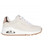 Skechers Uno Gen1 Shimmer Away lányka - női fűzős sneaker cipő 310545L-NAT Gyerek Skechers