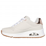 Skechers Uno Gen1 Shimmer Away lányka - női fűzős sneaker cipő 310545L-NAT