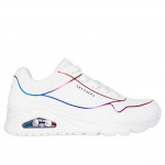 Skechers Uno - Electric Lines női fűzős sneaker cipő fehér 155168-WMLT