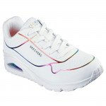 Skechers Uno - Electric Lines női fűzős sneaker cipő fehér 155168-WMLT Női Skechers