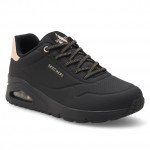 Skechers Uno Shimmer Away női bebújós gumifűzős fekete sneaker cipő 155196-BBK Női Skechers