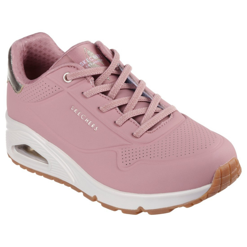 Skechers Uno Shimmer Away női bebújós gumifűzős rózsaszín sneaker cipő 155196-ROS