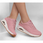 Skechers Uno Shimmer Away női bebújós gumifűzős rózsaszín sneaker cipő 155196-ROS
