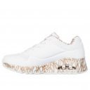 Skechers x JGoldcrown Uno - Loving Love női fűzős sneaker cipő szívescskés 155506-WTRG