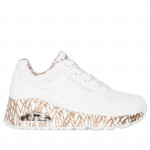 Skechers x JGoldcrown Uno - Loving Love női fűzős sneaker cipő szívescskés 155506-WTRG
