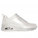 Skechers Uno - Galactic Gal női fűzős gyöngyház fényű törtfehér sneaker cipő 177104-OFWT