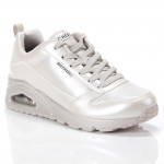 Skechers Uno - Galactic Gal női fűzős gyöngyház fényű törtfehér sneaker cipő 177104-OFWT Női Skechers