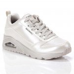 Skechers Uno - Galactic Gal női fűzős gyöngyház fényű törtfehér sneaker cipő 177104-OFWT Női Skechers