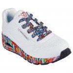 Skechers JGoldcrown: Uno - Ravaged Love női fűzős sneaker cipő szívescskés 177918-WMLT Női Skechers