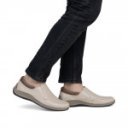 Rieker férfi bézs barna mix bebújós cipő 05293-60