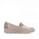 Rieker női bebújós félcipő bézs  kombi 53785-60