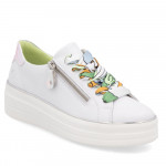 Remonte női fehér fűzős cipzáros sneaker félcipő D1C06-80 Női Remonte
