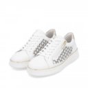 Remonte női fehér fűzős cipzáros sneaker félcipő D2E03-80