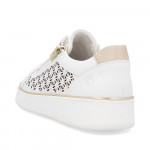 Remonte női fehér fűzős cipzáros sneaker félcipő D2E03-80