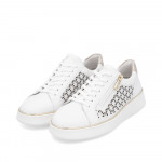 Remonte női fehér fűzős cipzáros sneaker félcipő D2E03-80