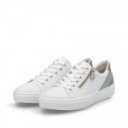 Rieker női fűzős cipzáras fehér mix semaker félcipő L5900-80