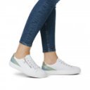 Rieker női fűzős cipzáras fehér mix semaker félcipő L5900-80