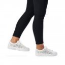 Rieker női fűzős perforált fehér sneaker félcipő L8831-80