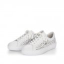 Rieker női fűzős perforált fehér sneaker félcipő L8831-80